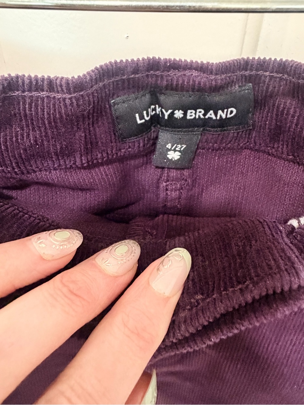 Lucky Brand Women's Deep Purple Corduroy skirt